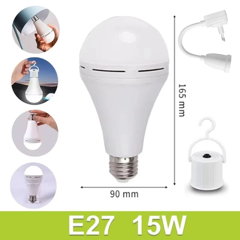 E27 Rechargeable LED Emergency Bulb 9W/15W | Portable Camp Light