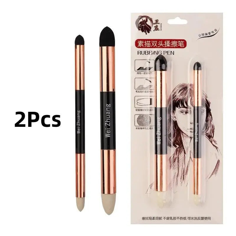 2/3Pcs Non-shedding Soft Sponge Mixing Stumps Multi Shape Tips Oil Pastel Smudge Pen for Art Exam Creation Use Oasis Select A7