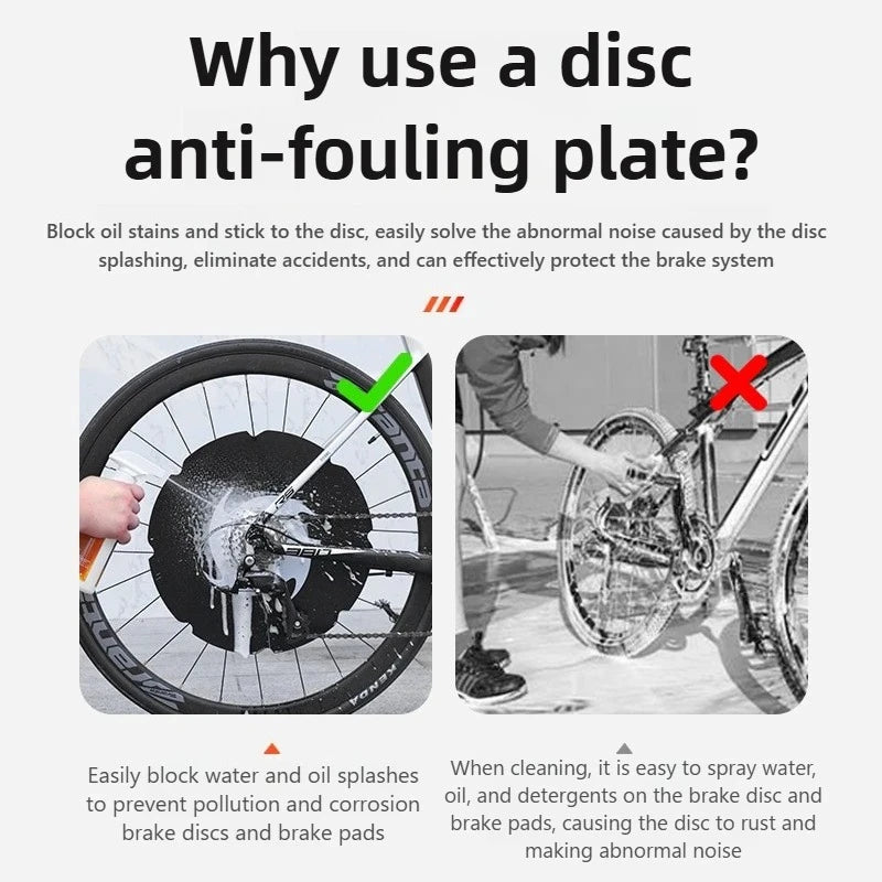 Anti-fouling Motorcycle Washing Disc Brake Cleaning Protection Cover Ultralight Bicycle Washing Disc Guard Bike Accessories Oasis Select