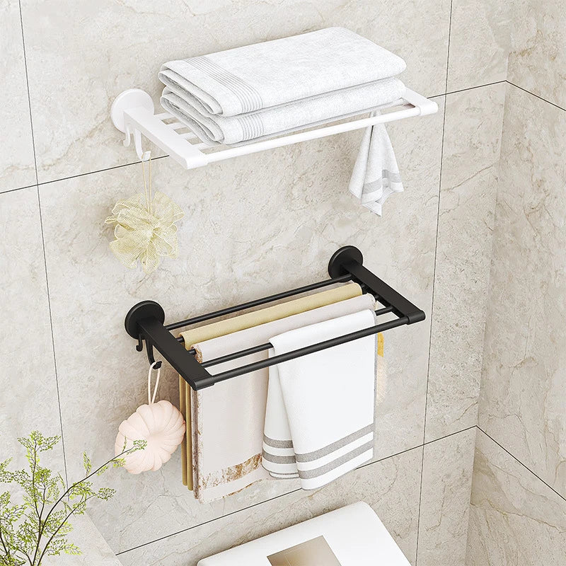 5-Bar No-Drill Bathroom Wall Storage Rack | Towel Organizer