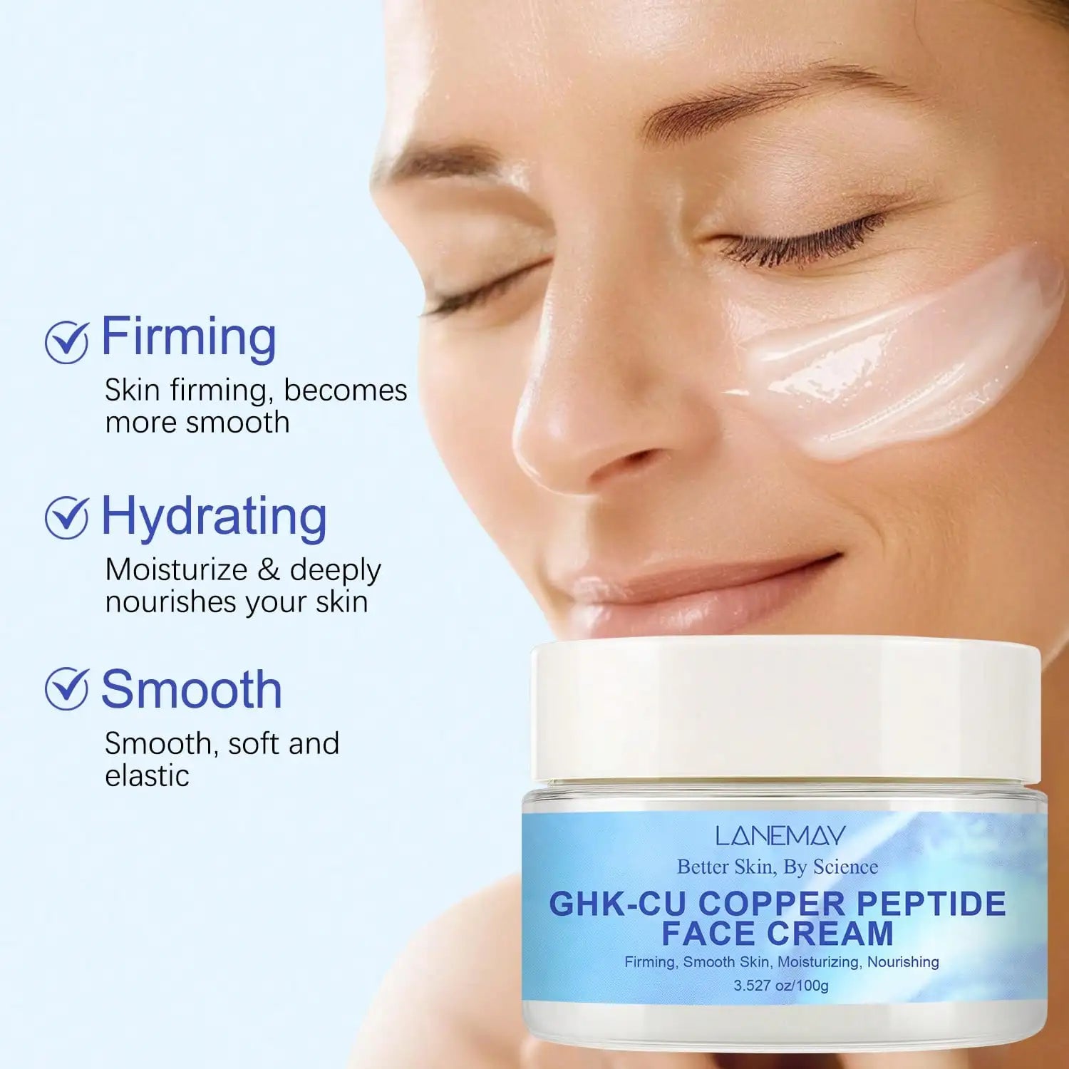 GHK-Cu Copper Peptide Cream | 72H Hydration & Firming Copper Peptide Cream Oasis Select