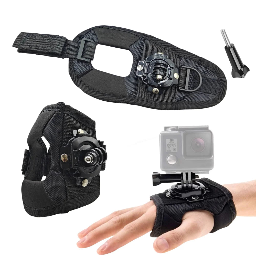 360° Wrist Strap Mount for GoPro Hero 13, DJI Osmo & More