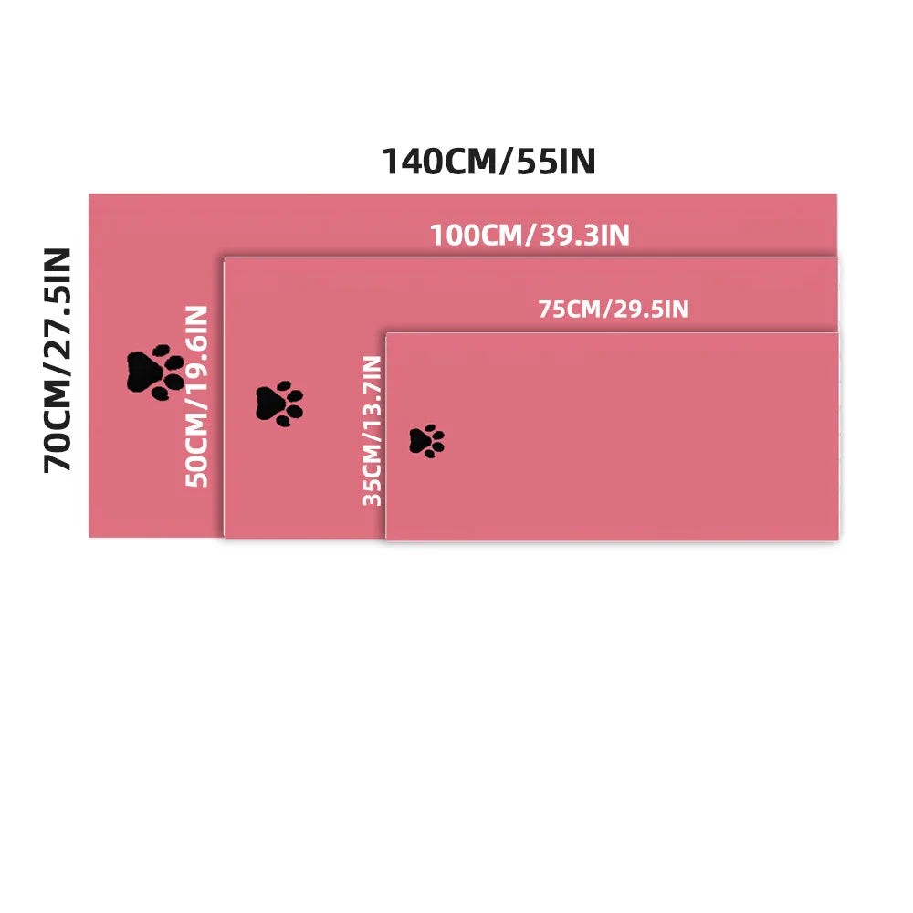 Ultra-Fast Drying Thickened Microfiber Pet Bath Towel Pad | Super Absorbent Dog & Cat Bath Towel for Quick Drying After Bathing Oasis Select Rose red 70x 140cm