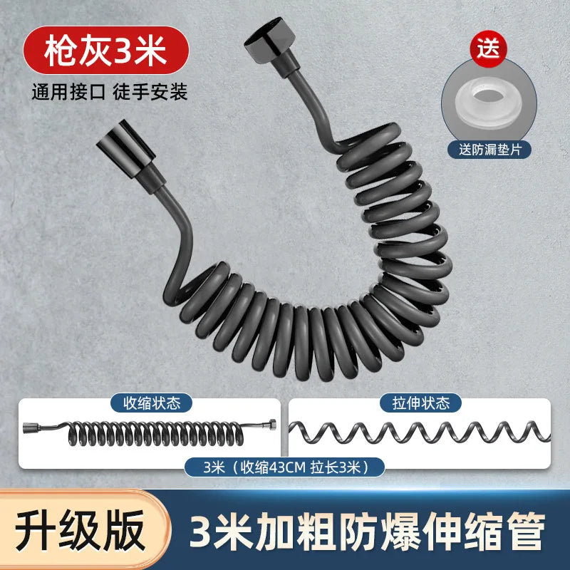 Hygienic shower toilet bidet sprayer shower head double outlet angle valve wall-mounted double outlet bidet toilet accessories Oasis Select Gun Gray 3M Hose