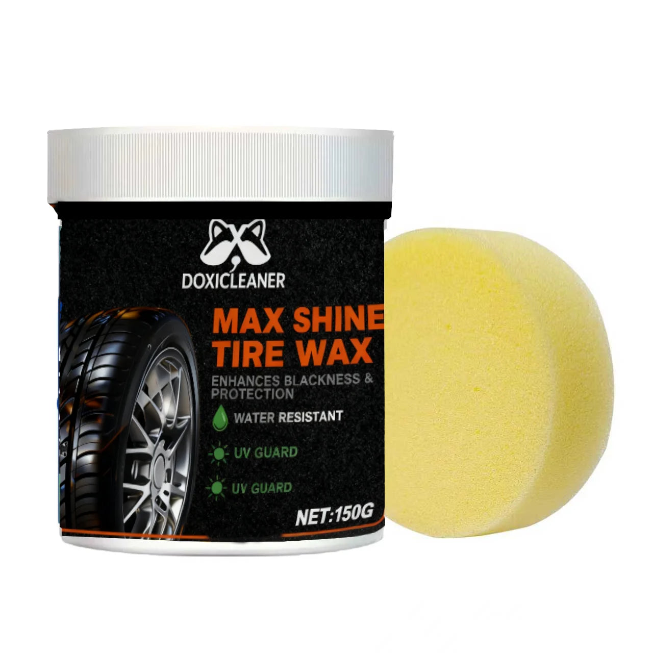 Tire Polish Black Enamel Paste – Quick-Dry Shine Restorer Tire & Trim Polish Oasis Select 150g