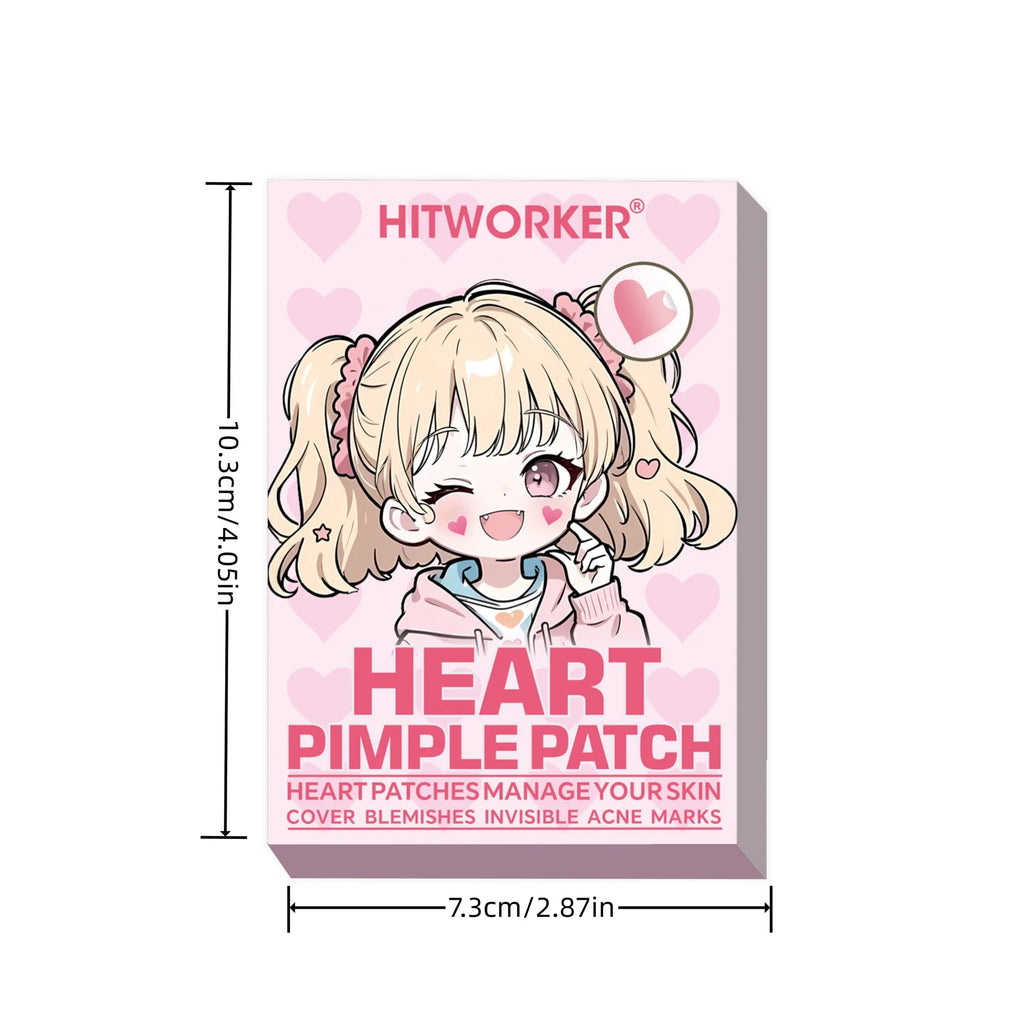 Rose red love design hydrogel acne patch, 24/144 pieces per box, waterproof, breathable, suitable for use day and night Oasis Select