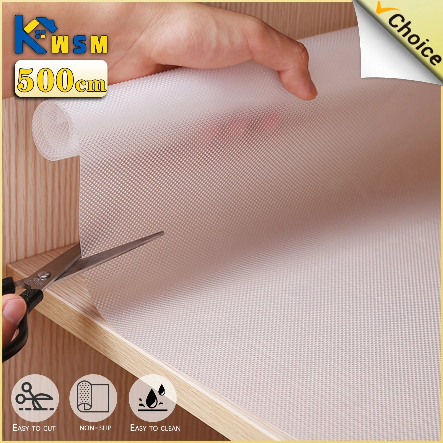 5m Reusable Drawer Liner Washable Dustproof Non-slip Mat Kitchen Cabinet Mat Refrigerator Non-slip Liner Shelf Paper Oasis Select
