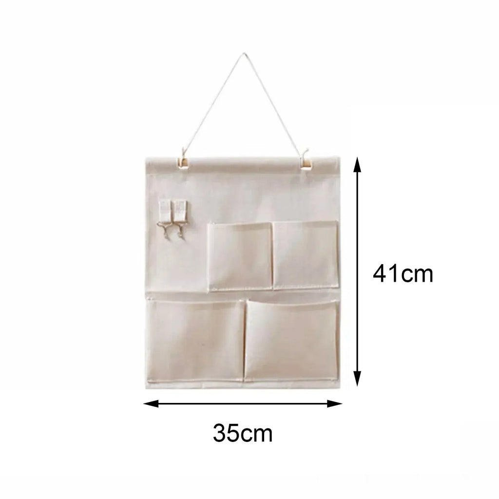 Cotton Wall Hanging Storage Bag Organizer – 4 or 7 Pockets