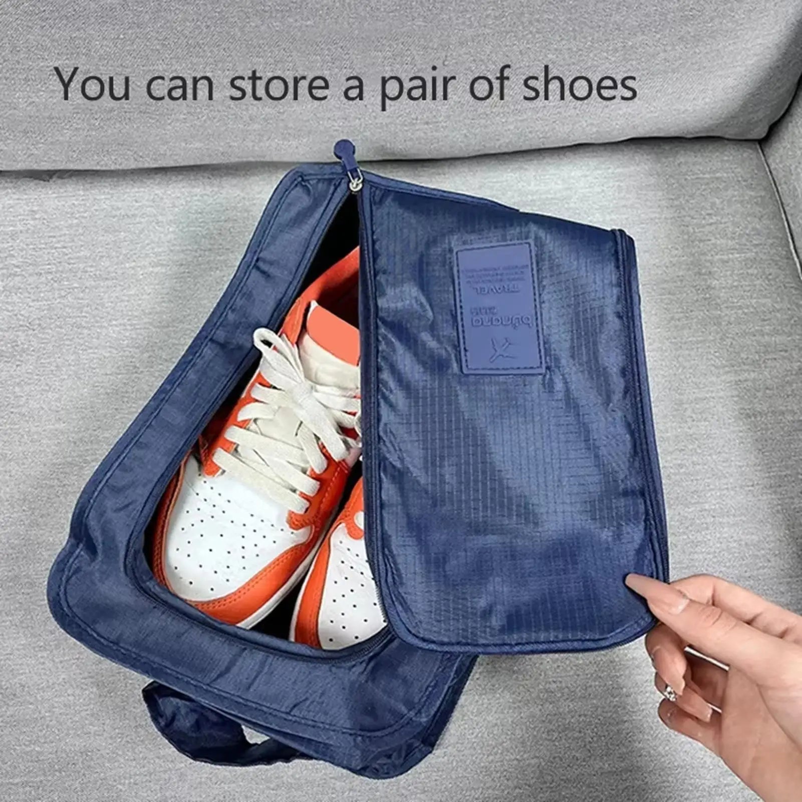 Waterproof Travel Shoe Bag – Foldable Polyester Organizer
