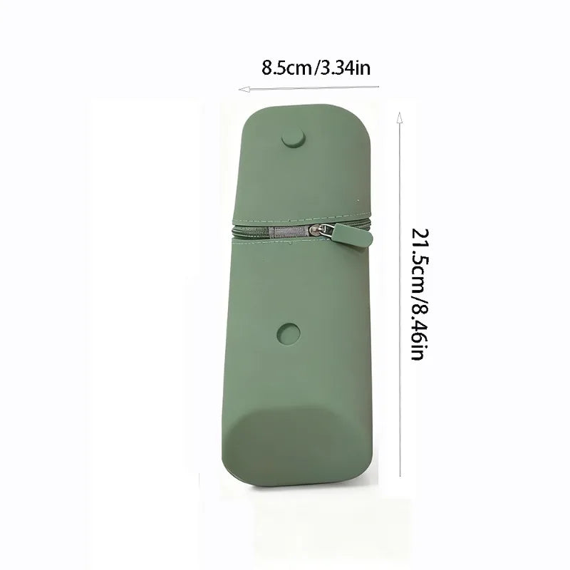 Foldable Silicone Pencil Case Large Capacity Expandable Pen Holder, Portable Desk Stationery Organizer for School Office Home Oasis Select