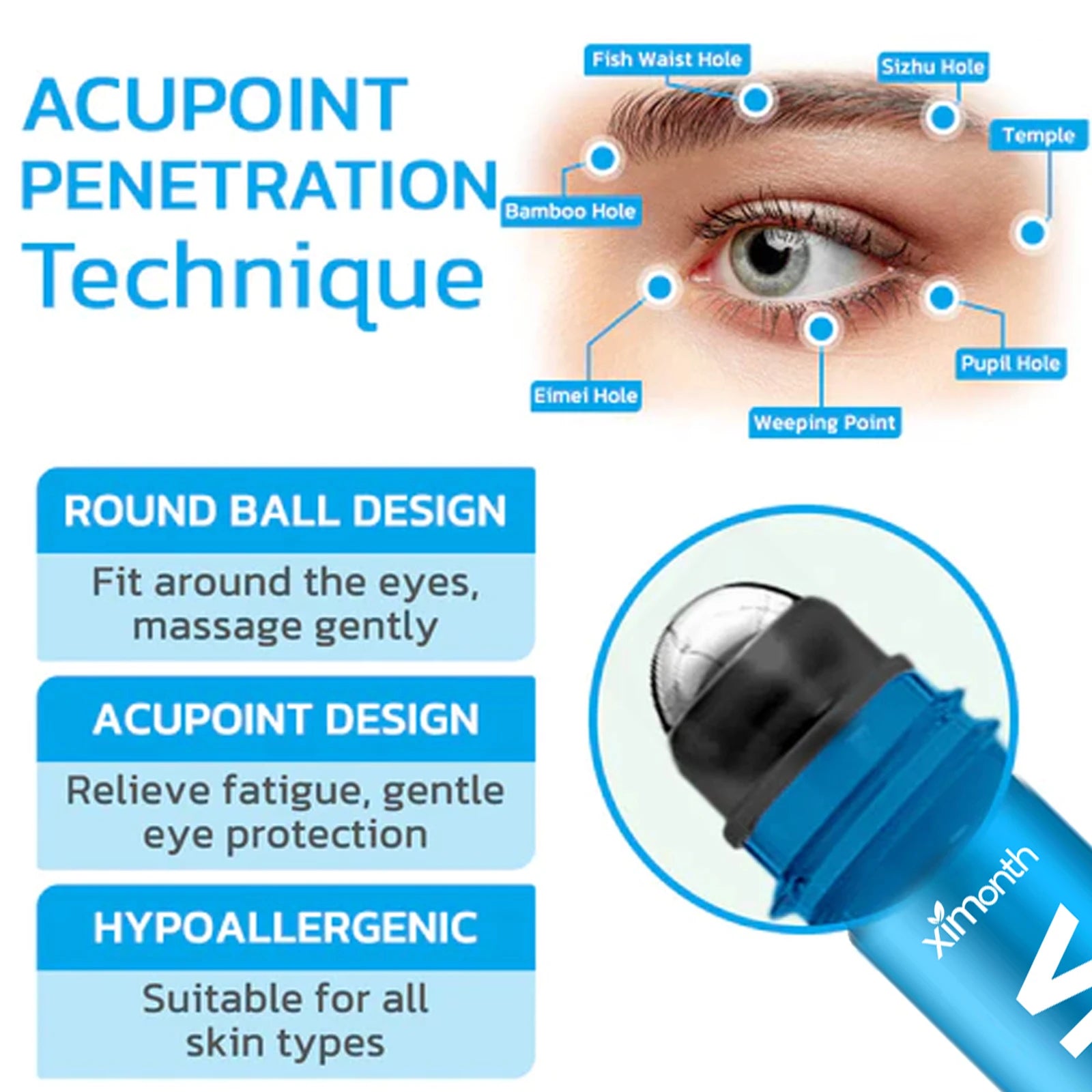 Eye Massage Roller – Acupoint Eye Care & Moisturizing Tool