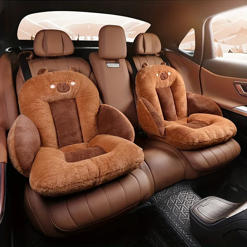 Protection Pad Car Seat Cover Winter Warm Cushion Front Chair Seat Cover Soft Faux Fur Plush Comfortable Car Accessories Oasis Select