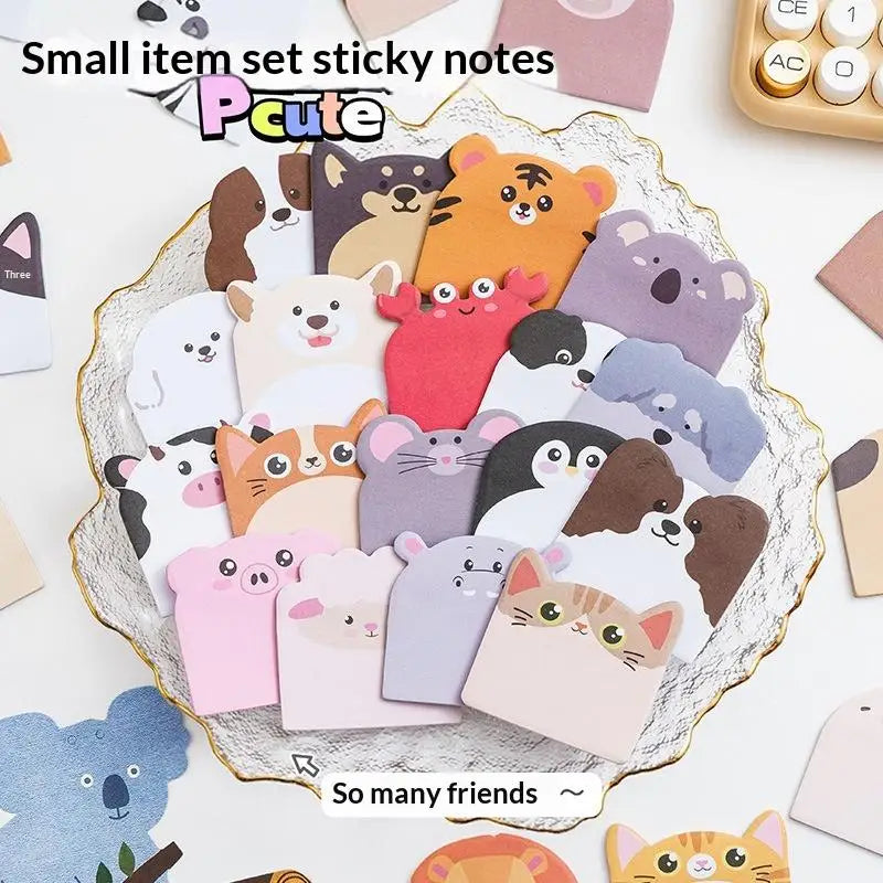 240/960 Sheets Large Capacity Adhesive Animal Shaped Memo Pads Cartoon Cute And Interesting Animal Shaped Sticky Notes Oasis Select