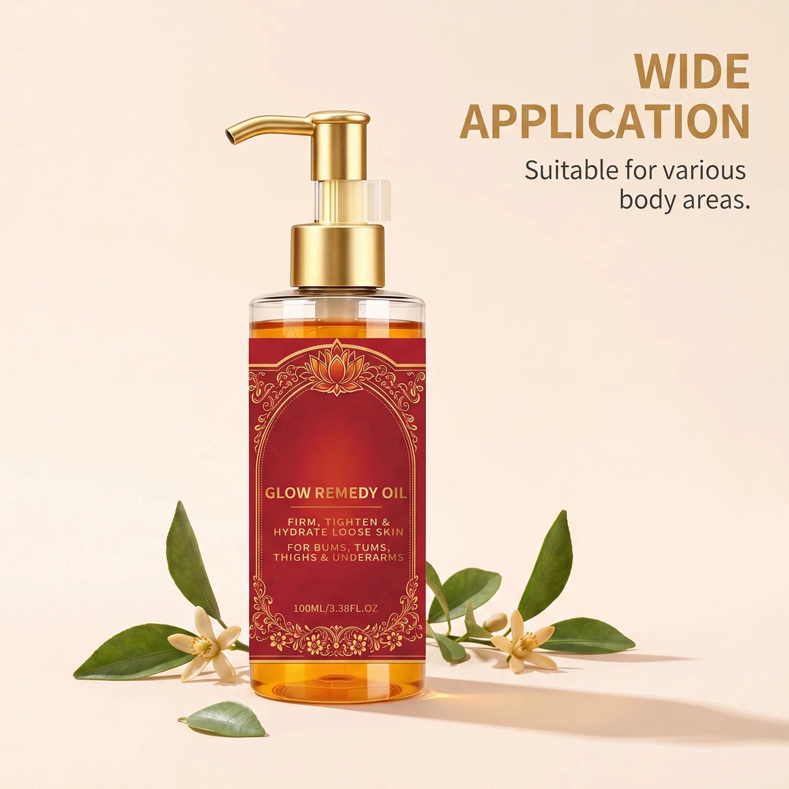 Glow Remedy Firming Body Oil Hydrates Dry Loose Skin Tightens Belly Butt Thighs Underarms Improves Sagging Skin Body Massage Oil Oasis Select