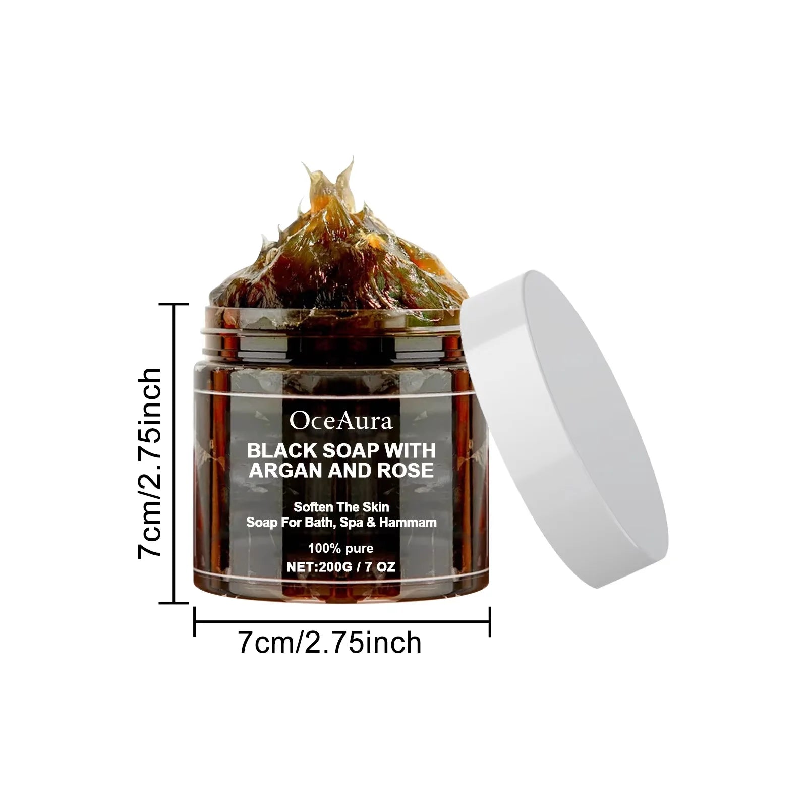 OceAura Black Beldi Soap – Argan & Rose Body Scrub 200g Body Scrub Soap Oasis Select 200g