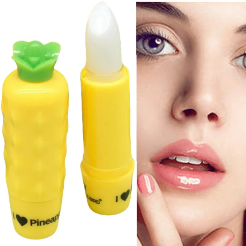 4-Piece Pineapple Scented Lip Balm & Lip Oil Gift Set for Women