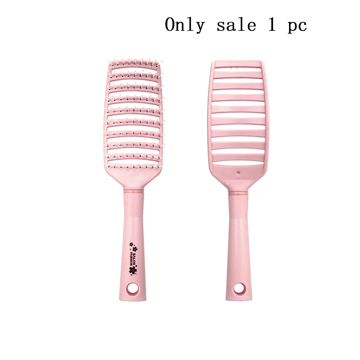 Cherry Blossom Pink Vent Hair Brush – Round-Tip Bristles Vent Hair Brush Oasis Select YF9337-pink-02