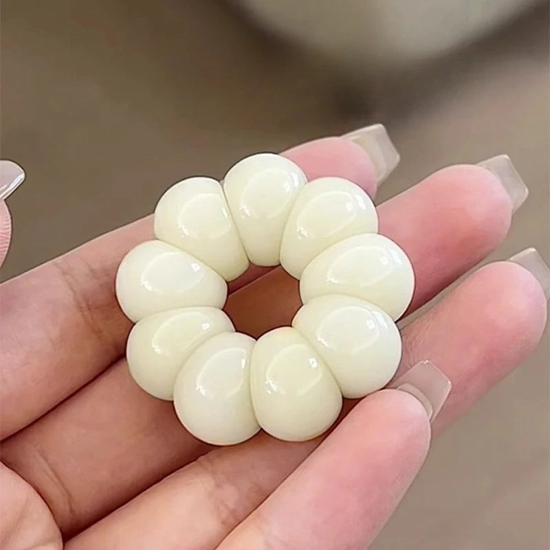 Zen Buddhist Prayer Bead Finger Ring Polished Crescent Mala Bead Band Meditation Stress Relief Spiritual Jewelry for Daily Wear Oasis Select