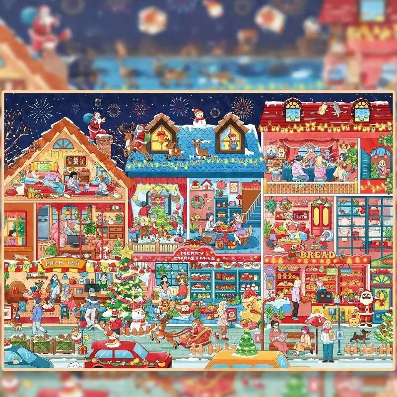 Plus Size Kawaii Christmas New Year Series 3D Cartoon Miniature Scene Stickers Creative Collage DIY Scrapbook Stacking Stickers Oasis Select A1
