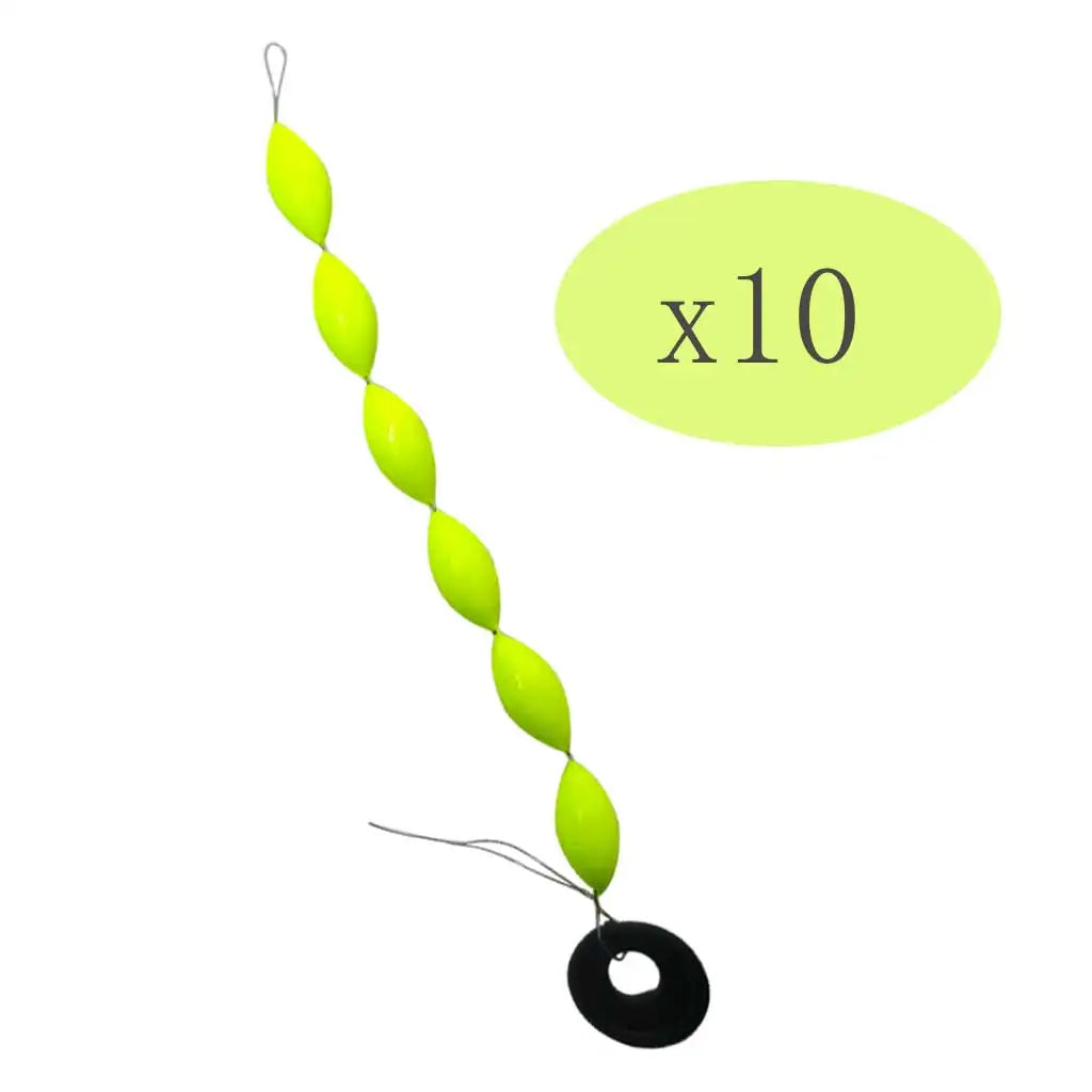 10/30bars Oblong Bean-Shaped Fishing Bobbers String Buoys for Still Water Fishing 7Star Centipede Style Buoy Drift Fishing Float Oasis Select