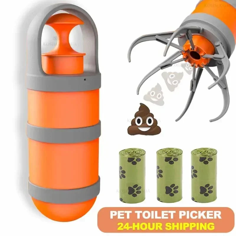 Pet Excrement Shovel Picker Zero-contact Pet Toilet Picker Walking Dog Excrement Picker Garbage Bag Dispenser Dog Accessories Oasis Select