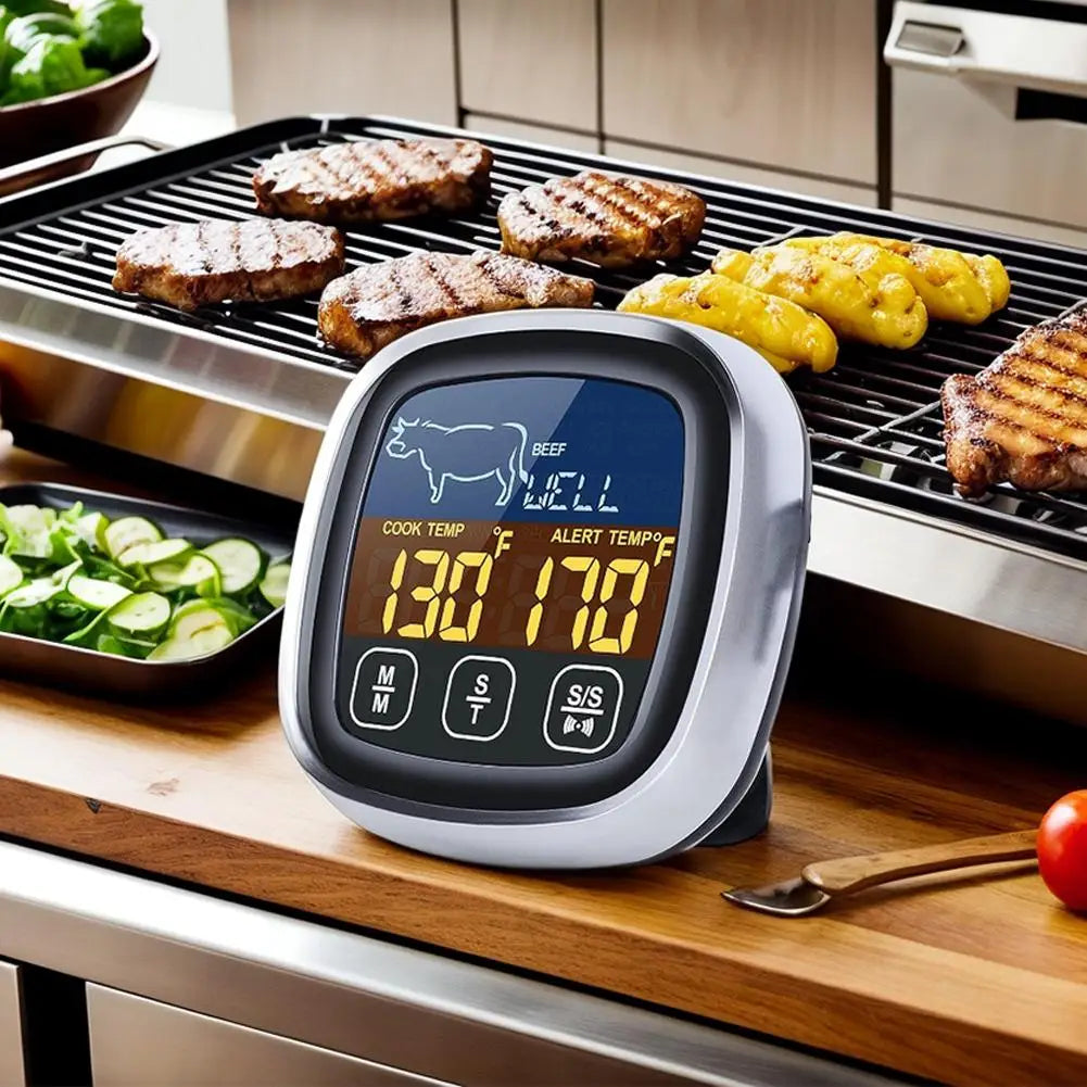 Digital Kitchen Thermometer Probe Touch Screen Meat Barbecue Food Temperature Measure Tool Steak BBQ Timer Cooking Tools 1PC Oasis Select