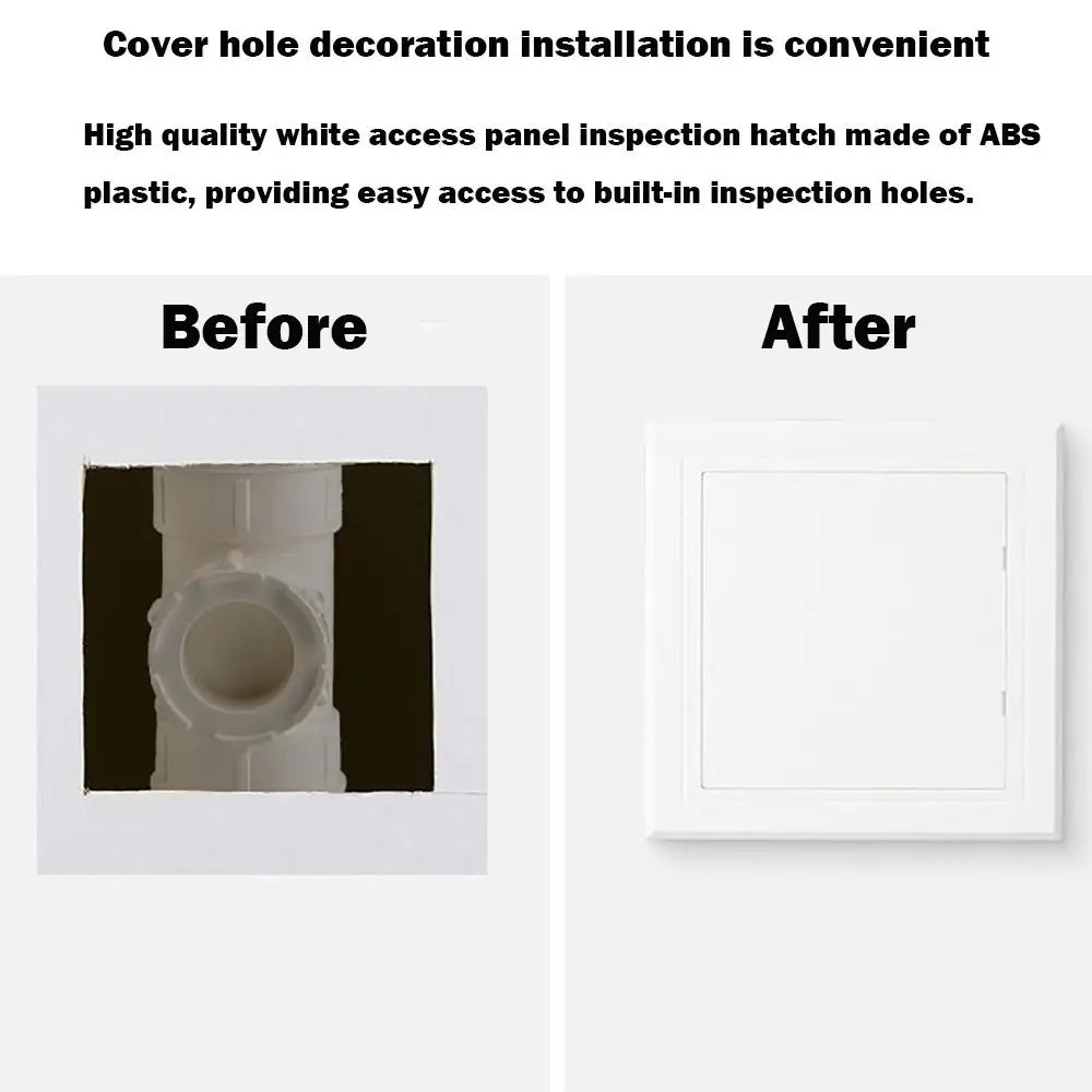 Removable Hinged Access Hatch White Plastic Opening Flap Cover Plate Inspection Hole ABS Access Hatch Cover Wall Access Doors Oasis Select