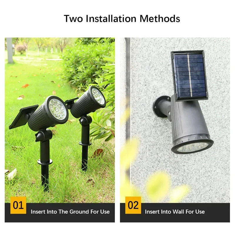 KDULIT Solar Spotlight – IP65 Waterproof LED Garden Light