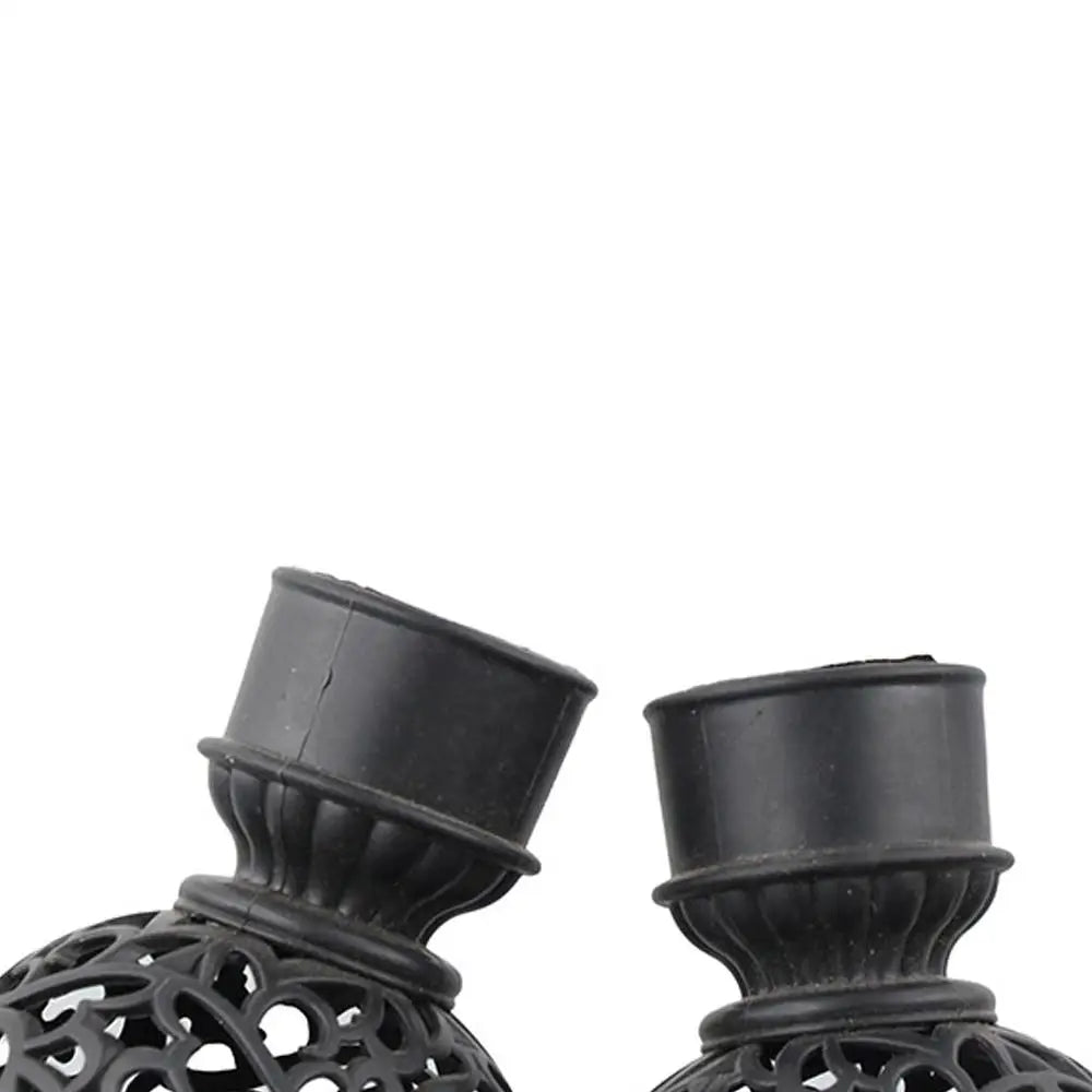 2pcs Durable Hollow Out Decorative Curtain Rod Cap Curtain Rod Head Drapery Rail Ends Curtain Accessories Oasis Select