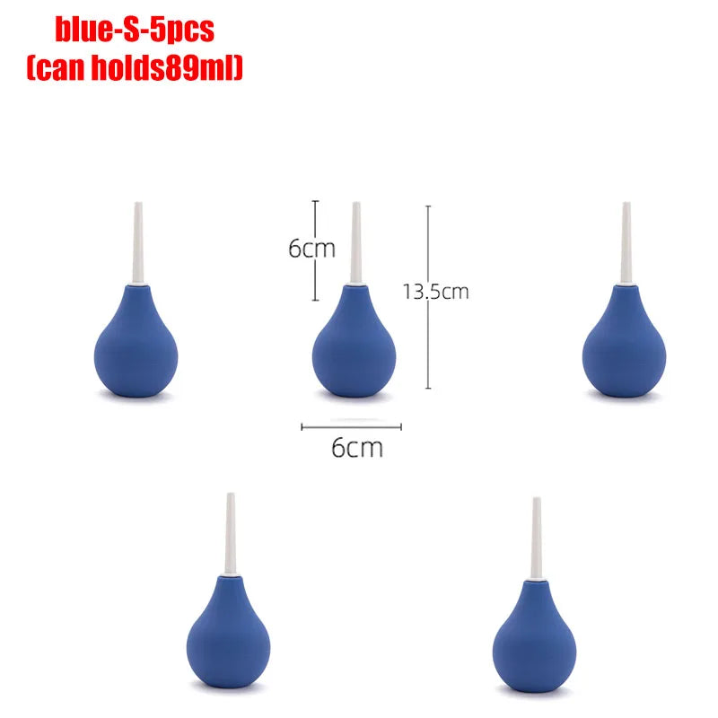 Enema multiple sizes personal care bidet penetration anal douche bathroom accessories toilet shower WC hygienic bidets parts Oasis Select blue-S-5pcs