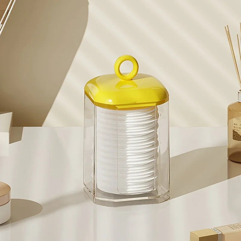 1pc Clear Storage Box, PS Swab Storage Box For Home,Room,Home,Bedroom,Bathroom,House,Pink Room,Living Room Decor,Travel Stuff,Gi Oasis Select Type B yellow