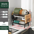 Kitchen Storage Artifact H-Type Dish Rack Drain Rack Multi-layer Multifunctional Bowl Rack Chopstick Rack Kitchen Shelf Oasis Select H two-layer set