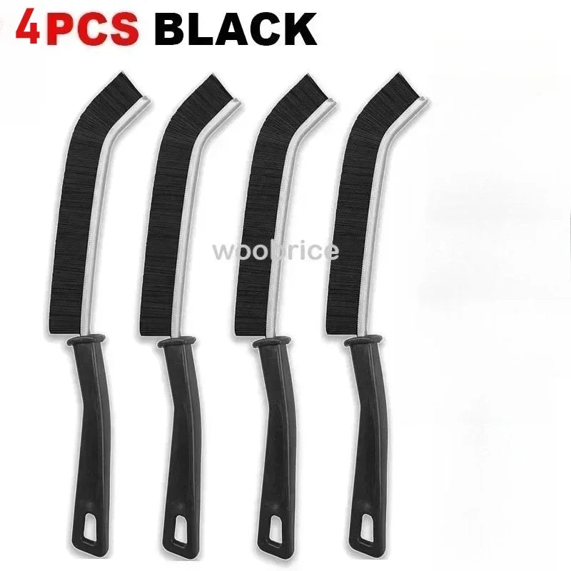 Household Cleaning Brush Bathroom Scrubber Radiator Crevice Cleaning Brush Multifunctional Thin Brushes Long Handle Ergonomic Oasis Select 4pcs black as show