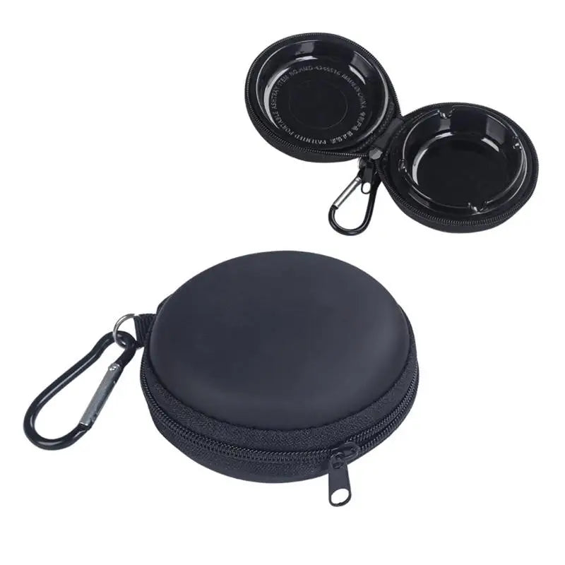 Compact EVA Keychain Ashtray with Portable Pouch, Anti-smog Solution for Vehicle and Travels Oasis Select A1