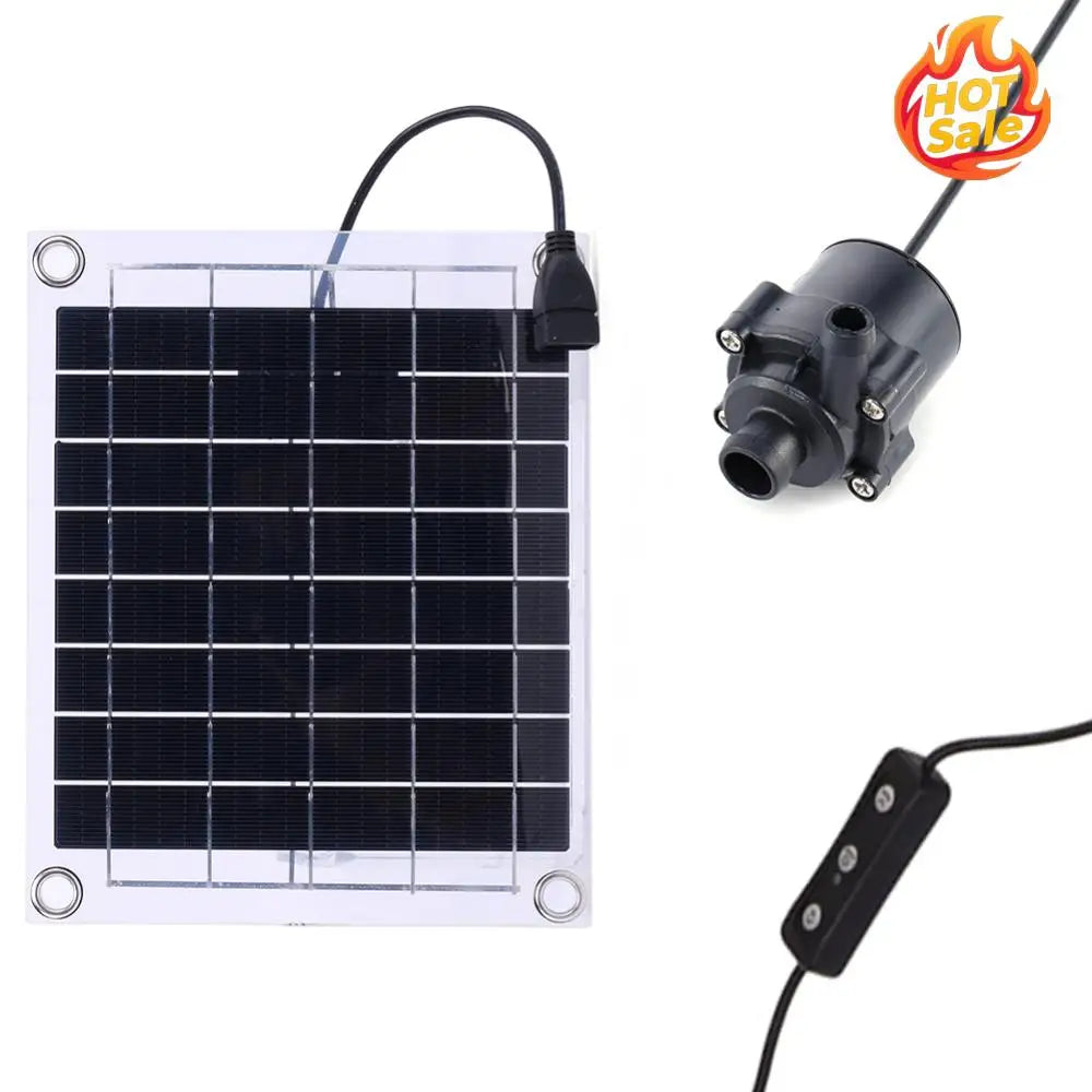 12V 10W Solar Water Pump Watering System Mini Solar Power Panel Water Pump with Adjustment Switch Solar Panel Pump Kits for Pool Oasis Select