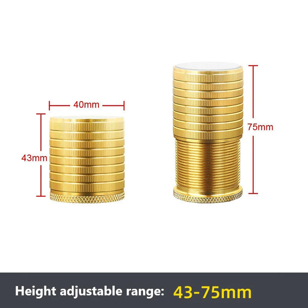 Furniture Leg Booster Pad Bed Table Legs Raised Base Height Increaser Adjustable Feet Floor Protector Oasis Select Gold 43mm