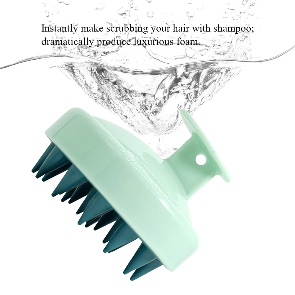 Silicone Scalp Massage Brush & Shampoo Scrubber