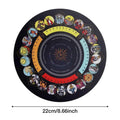 8.7in Divination Board Round Pendulum Mat Rubber Pendulum Divining Mat Altar Tarot Table Cloth For Spiritual Healing Balance Oasis Select black