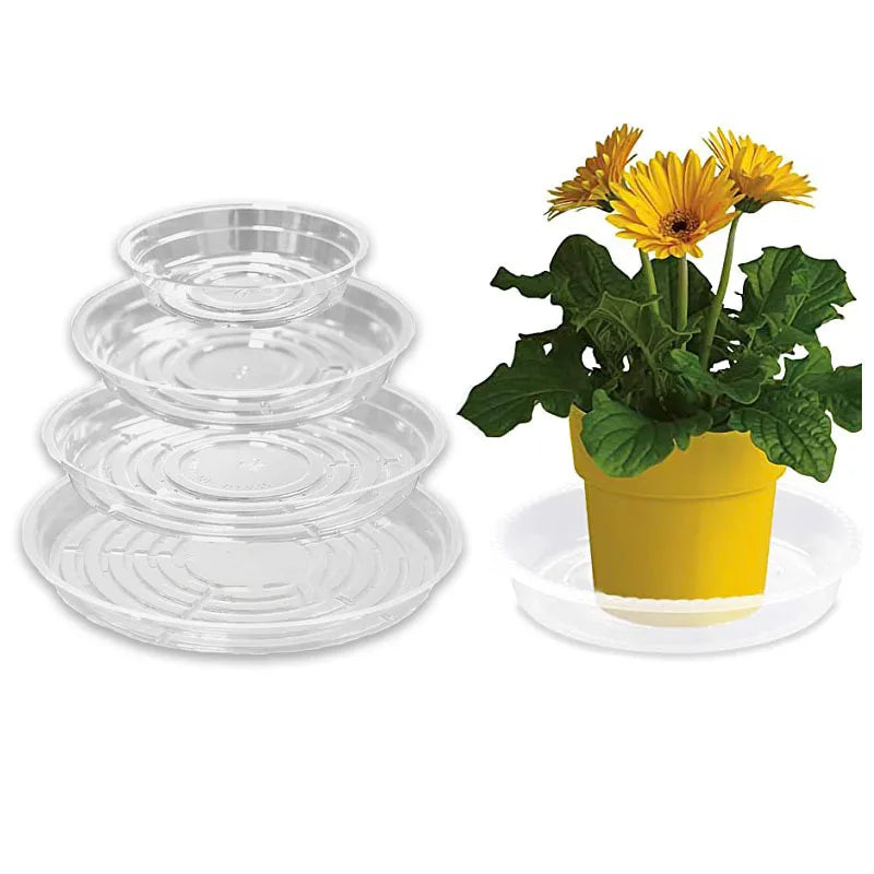 Flowerpot Base Transparent Horticultural Plant Pot Base Anti-Slip Circular Home Pot Tray Waterproof Indoor Outdoor Plant Saucer Oasis Select