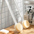 Long Handle Back Brush for Shower Soft Bristles Body Exfoliating Bath Brush Skin Health Shower Back Scrubber Bath Supplies Oasis Select White