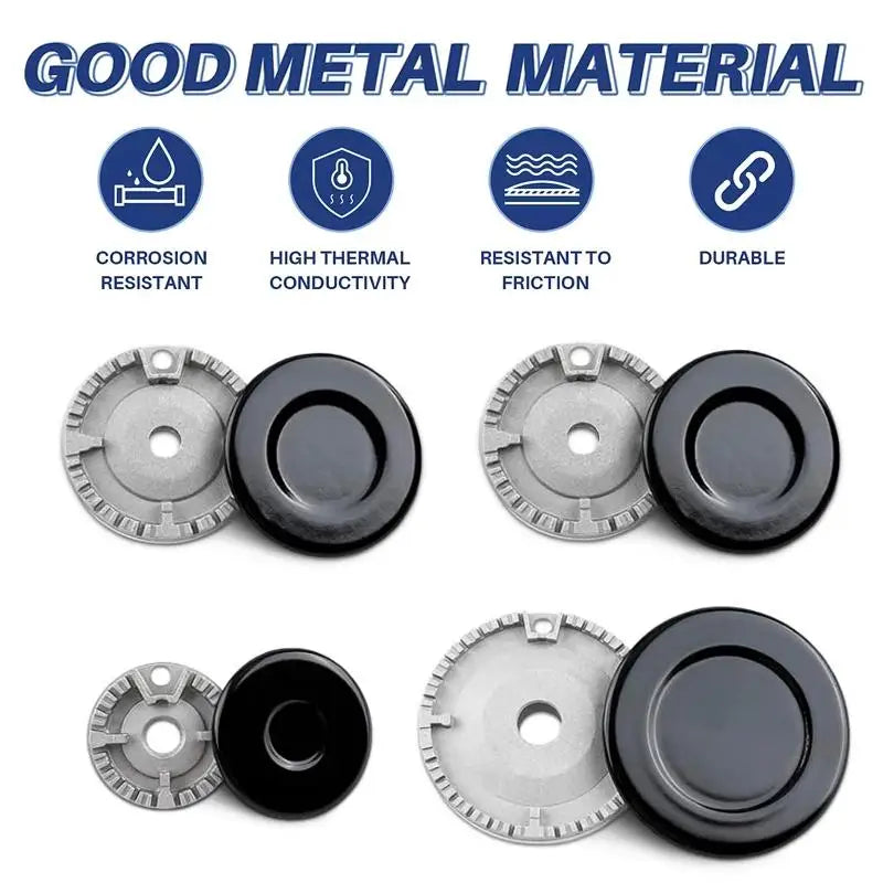 Durable 4 Or 8 Pcs Gas Stove Burner Caps Upgraded Oven Gas Hob Burner Crown Oasis Select