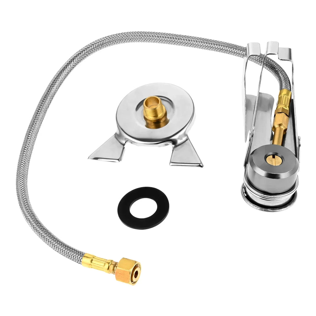 1Pc Stainless Steel Furnace Converter Copper Alloy Gas Stove Head Valve Adapter Replacement Flexible Durable for Outdoor Camping Oasis Select