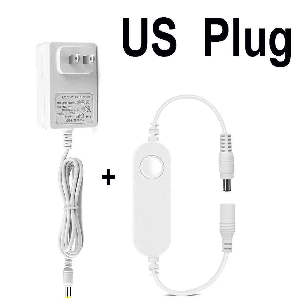 LED Lighting Transformer DC 12V/24V 2A 3A Supply Power Adapter with Tuya WIFI Monochrome Controller for LED Strip 5050 2835 COB Oasis Select US Plug 24v 2A