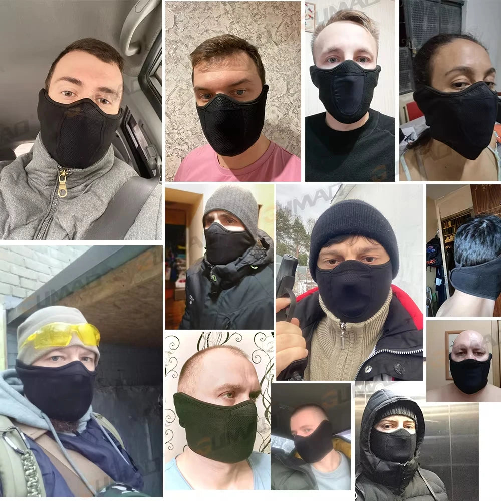 Outdoor face mask cycling antifreeze head cover winter skiing face protection warm ear mask fleece windproof face mask Oasis Select