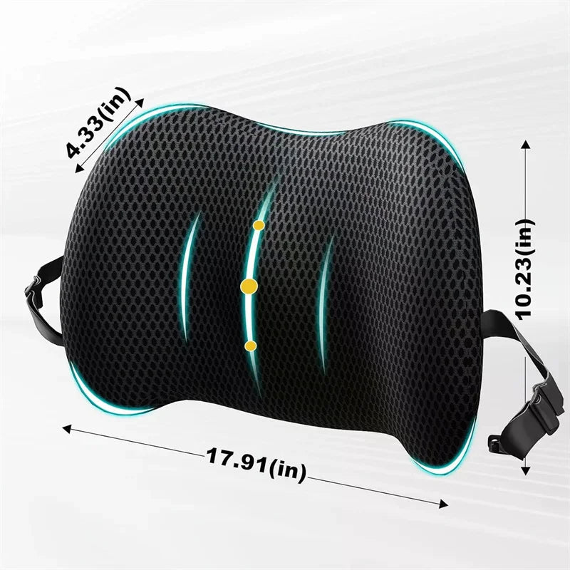 Lumbar Support Pillow For Office Chair, Car Lower Back Pain Relief, Memory Foam Oasis Select