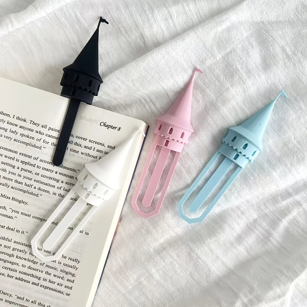 Magic Castle Spire Bookmarks Home Creative Page Stand Books Decor Cute Novelty Reading Accessories Desktop Ornaments Party Gifts Oasis Select