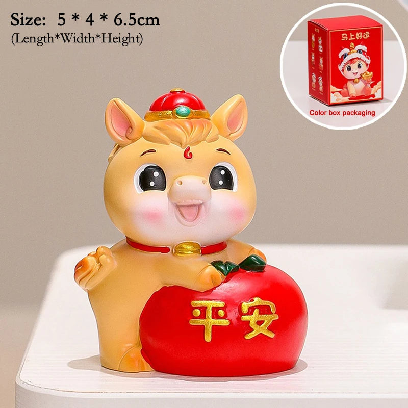2026 Year Horse Table Decoration Charming Pony Accessory Lucky Cute