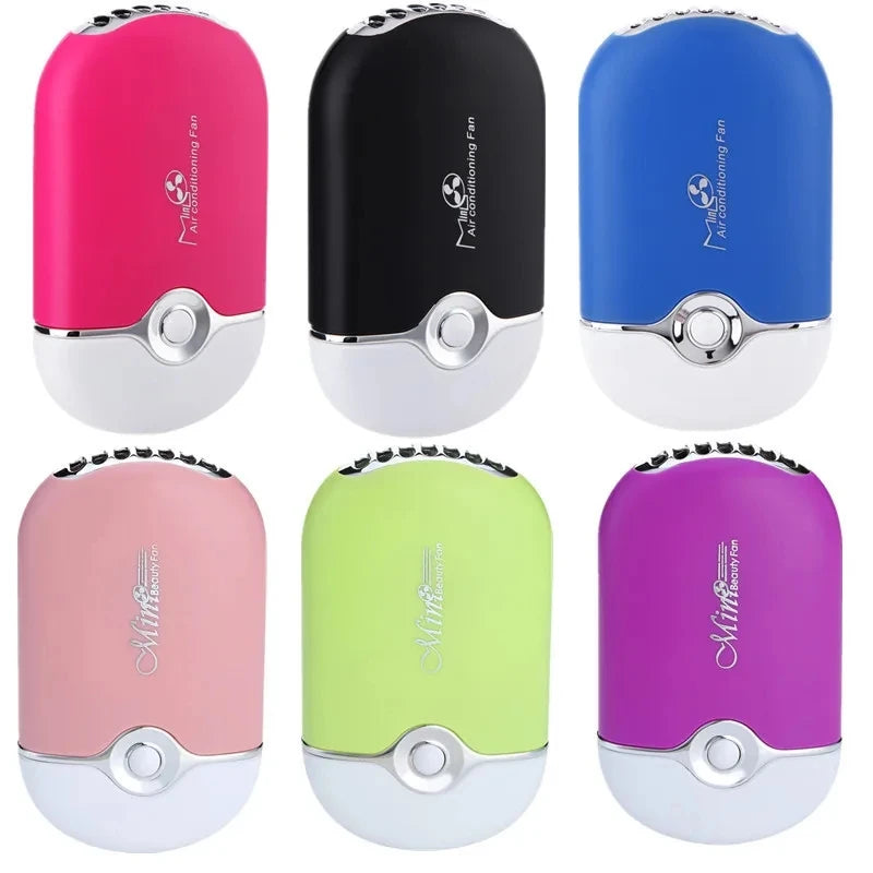 New USB Mini Fan Air Conditioning Blower USB Charging Fan Eyelash Hair Dryer Portable Nail Polish Quick Dry Pocket Cooling Fan Oasis Select