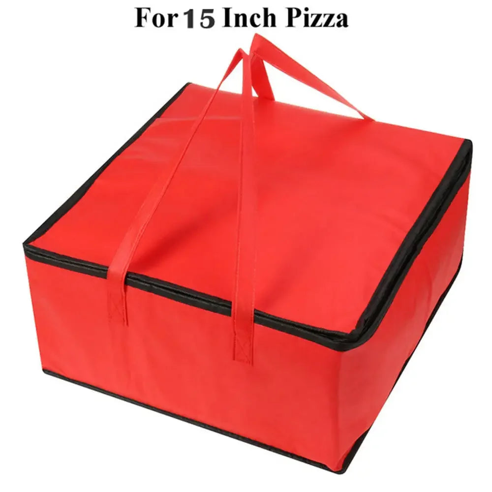 Waterproof Insulated Bag Cooler Folding Picnic Basket Ice Pack Drink Box Thermal Lunch Bag Portable Food Delivery Bag Pizza Bag Oasis Select Red-40x40x24cm