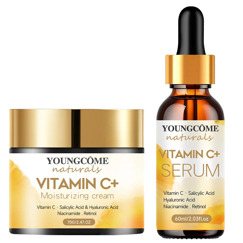 Vitamin C Face Cream & Essential Set Retinol Smooth Wrinkle Moisturizing Firming Hyaluronic Lightening Repairing Smooth Skincare Oasis Select 60-70g